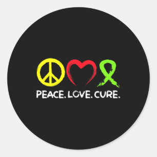 Lymfoom bewustzijn Vrede Liefde Genezing Ronde Sticker