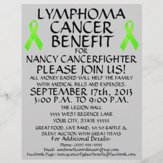 Lymfoom Kankerbestrijder Benefit Flyer