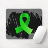 Lymfoom Lime Green Ribbon met krabbel Muismat (Met muis)