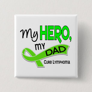 Lymfoom MY HERO MY DAD 42 Vierkante Button 5,1 Cm