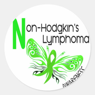 Lymfoom Non-Hodgkins VLINDER 3.1 Ronde Sticker