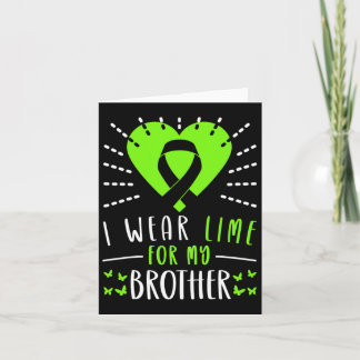 Lymfoombewustzijn Ik Draag Limoen voor mijn broert Kaart