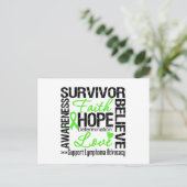 Lymfoomkanker Survivors Motto Briefkaart (Staand voorkant)