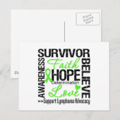 Lymfoomkanker Survivors Motto Briefkaart (Voorkant / Achterkant)