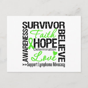 Lymfoomkanker Survivors Motto Briefkaart