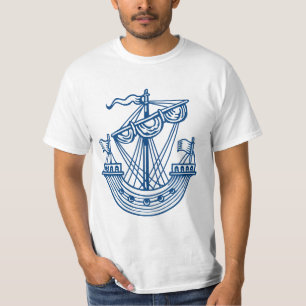 Lymphad (Heraldic Ship) - Indigostijlblauw T-shirt
