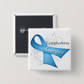 Lymphedema Bewustheid Vierkante Button 5,1 Cm (Voorkant /achterkant)