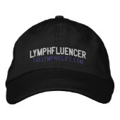 "Lymphfluencer" Casquette brodé (noir) (Devant)