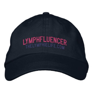 "Lymphfluencer" Casquette brodé (texte rose)