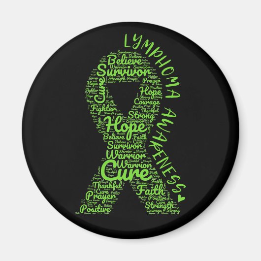 Lymphoma Awareness Lime Green Ribbon Magneet (Voorkant)
