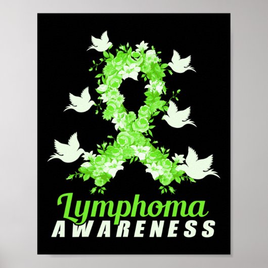 Lymphoma Awareness Support Birds Poster (Voorkant)