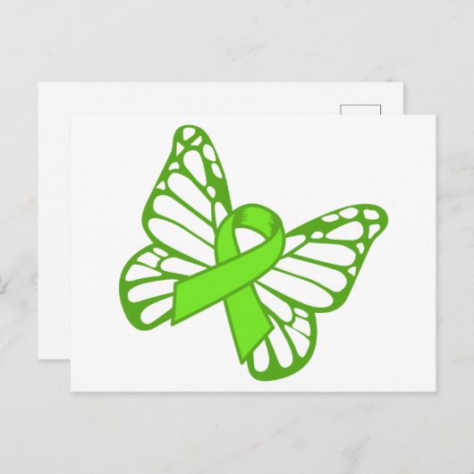 Lymphoma Butterfly Briefkaart (Voorkant / Achterkant)