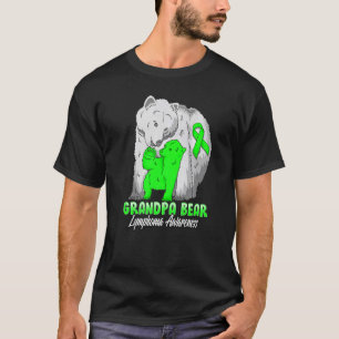 Lymphoma Child Awareness Grandpa Beer Support Ribb T-shirt
