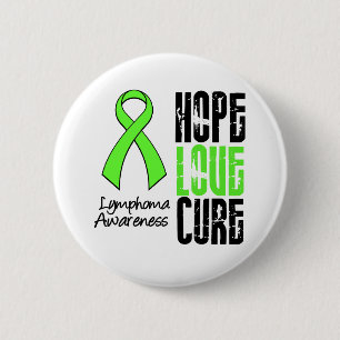 Lymphoma Hope Love Cure Ribbon Ronde Button 5,7 Cm