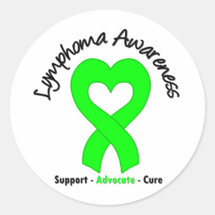 Lymphoma Ribbon Ronde Sticker
