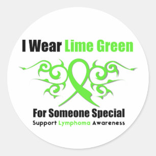 Lymphoma Tribal Ribbon is een speciale Ronde Sticker