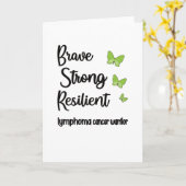 Lymphoma Warrior Hodgkins Lymphoma Cancer Survivor Kaart (Gele Bloem)