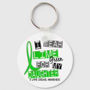 Lymziekte Ik Draag Lime Green voor mijn dochter 37 Sleutelhanger