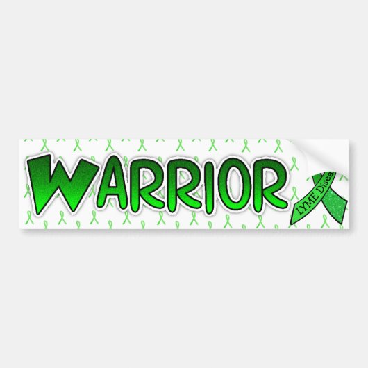 Lymziekte Warrior Awareness Ribbon Bumper Bumpersticker (Voorkant)