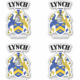Lynch Crest Ierse vertaling en betekenis (x4) Sticker