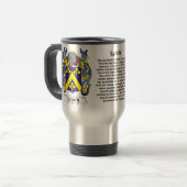 Lynch Family Coat of Arms op Travel Mug Reisbeker (Voorkant links)