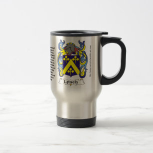 Lynch Family Coat of Arms op Travel Mug Reisbeker