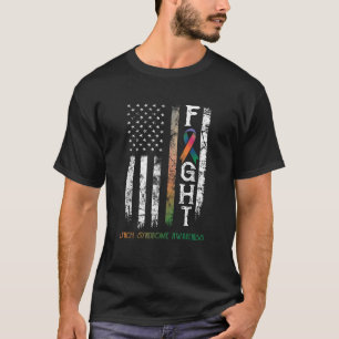 Lynch Syndroom Warrior Amerikaanse vlag T-shirt