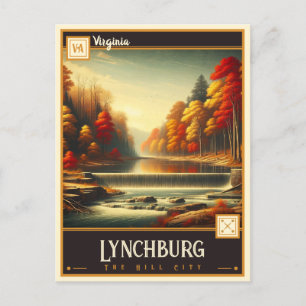 Lynchburg, Virginie Carte postale Vintage