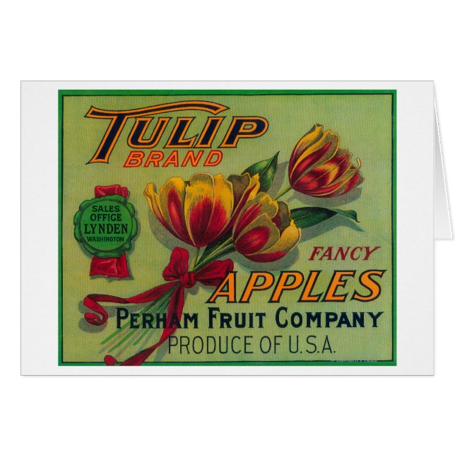 Lynden, Washington Tulip Étiquette Apple Crate (Devant horizontal)