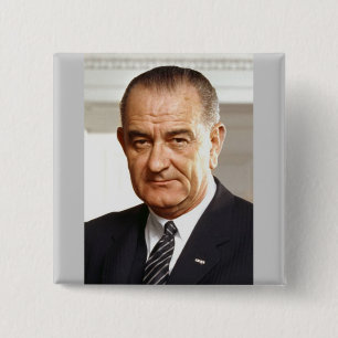 Lyndon B. Johnson 36 Vierkante Button 5,1 Cm
