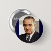 Lyndon B. Johnson 36th President Ronde Button 5,7 Cm (Voorkant /achterkant)