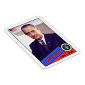 Lyndon B. Johnson Baseball Card Magneet (Rechterzijde)