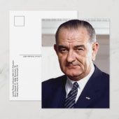Lyndon Baines Johnson, President BRIEFKAART (Voorkant / Achterkant)