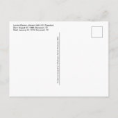 Lyndon Baines Johnson, President BRIEFKAART (Achterkant)