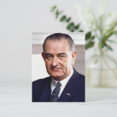 Lyndon Baines Johnson, President BRIEFKAART (Staand voorkant)