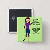 Lyndon Ehlers Danlos Syndrome Awareness Button (Voorkant /achterkant)
