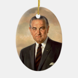 Lyndon Johnson Officieel portret Keramisch Ornament