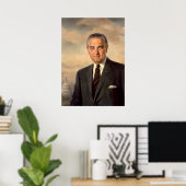 Lyndon Johnson Officieel portret Poster (Thuiskantoor)