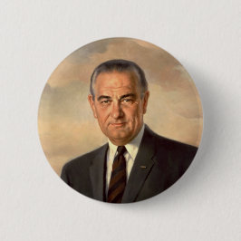 Lyndon Johnson Officieel portret Ronde Button 5,7 Cm