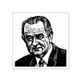 Lyndon Johnson Rubber Stamp Rubberstempel (Afrduk)