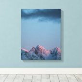 Lyngen Mountains Landcape Foto Canvas Afdruk (Insitu (Houten vloer))