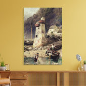 Lynmouth, Devonshire Canvas Afdruk (Insitu (Woonkamer))