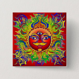 Lynn Chakra Vierkante Button 5,1 Cm