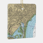 Lynn MA Nautical Chart Keramisch Ornament (Rechts)