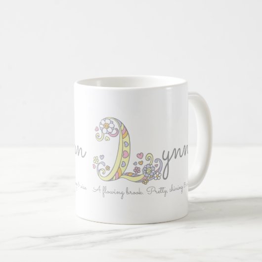 Lynn nom décoratif et sens mug (Devant droit)