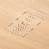 Lynnea Simple Elegant Wedding Acryl Uitnodigingen (Laagn)