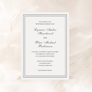 Lynnea Simple Elegant Wedding Kaart