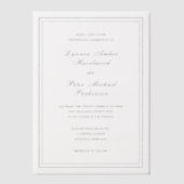 Lynnea Simple Elegant Wedding Vellum Uitnodigingen (Voorkant)
