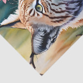 Lynx Bloemen Waterverf Kunst Tissuepapier (Detail)