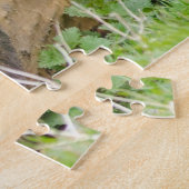 Lynx dans le puzzle de scie de journal (Côté)